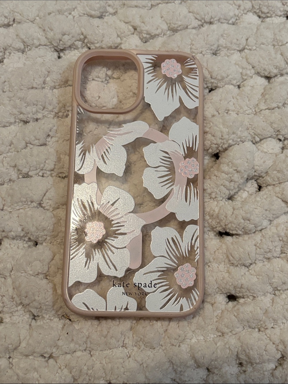 kate spade Floral Clear Phone Case in Pink and White